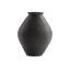 Antique Brown Ribbed Polyresin Vase, 12-Inch