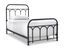 Nashburg Twin Black Wrought Iron Metal Bed with Headboard