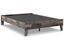 Neilsville Rustic Gray Full Wood Platform Bed with Headboard