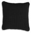 Renemore Black Handwoven Square Cotton Pillow