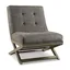 Taupe Contemporary 28" Faux Leather Accent Chair