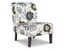 Triptis Floral Armless Accent Chair in Blue, Gray, and Beige