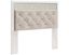 White Tufted Queen Upholstered Panel Headboard with LED Lighting