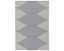 Blue and White Geometric 8' x 10' Stain-Resistant Synthetic Rug