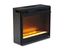 Large Black Electric Fireplace Insert with LED Flame