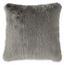 Gariland Gray Faux Rabbit Fur Square Pillow 20"