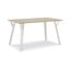 Beige and White Rectangular Wood Dining Table, 55"