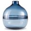 Navy Blue Contemporary Glass Vase, 8.46"