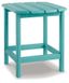 Transitional Sundown Treasure Turquoise Rectangular End Table