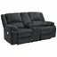 Slate Gray 76'' Power Reclining Loveseat with Storage Console