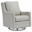 Frost Gray Geometric Microfiber 29.88" Swivel Accent Chair