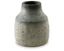 Gray and Black Distressed Cement Table Vase