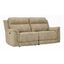 Sand Faux Leather Power Reclining Sectional Sofa