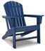 Blue High-Density Polyethylene Adirondack Chair with Arms