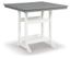 Transville 42" Two-Tone Gray and White Counter Height Outdoor Dining Table