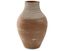 Distressed White and Terra Cotta Ceramic Table Vase