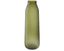 Olive Green Contemporary Carved Glass Table Vase