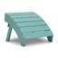 Cottage-Quaint Turquoise Outdoor Ottoman in High-Density Polyethylene