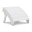 Sundown Treasure 20" White HDPE Modern Outdoor Ottoman