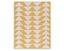 Ivory and Yellow Geometric 5' x 7' Synthetic Area Rug