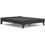 Matte Black Queen Platform Bed with Storage Drawers