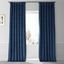 Dreamland Blue Velvet Blackout Curtains, 50W x 108L