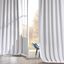 Mission White Faux Linen Blackout Curtain Panel, 50W x 108L