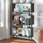 Green Painted Mid-Century Modern 3-Tier Wood Bookshelf