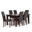 Acadian 7-Piece Dining Set with Tanners Brown Faux Leather Chairs