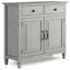 Fog Grey Solid Wood Entryway Storage Cabinet with Adjustable Shelving