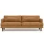 Livingston Sienna Leather 90-Inch Mid-Century Modern Sofa