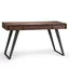 Charcoal Brown Acacia Wood Desk with Drawer and Keyboard Tray