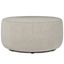 Moore Natural Linen Look Large Round Ottoman