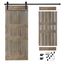 Briar Smoke 30" Knotty Pine Sliding Barn Door with Hardware Kit