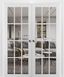 Matte White 56" x 80" French Double Pocket Doors with Clear Glass