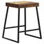 Rustic Wood and Black Metal Counter Stool