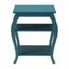 Becci Teal Wood Dual-Facing End Table with Open Storage