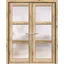 Lucia 2552 Oak 48 x 80 Inch French Double Doors with Frosted Glass