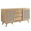 Soma 59" Oak Sideboard with Rattan Sliding Doors