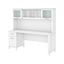 Somerset Transitional White 72" Office Desk with Hutch and Drawers