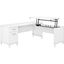 Somerset 72W White Wood Sit to Stand L-Shaped Adjustable Desk