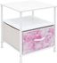 Pink Tie-Dye 1-Drawer Nightstand with Shelf