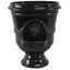 Black 16" Resin Outdoor Urn Planter with Gloss Finish