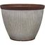 Westlake 10" Rustic Galvanized Resin Round Planter for Indoor/Outdoor