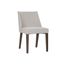 Contemporary Space-Saving Light Tan Nido Chair with Cream Linen Upholstery