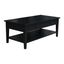 Spencer 54'' Black Parawood Rectangular Coffee Table with Storage