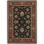 Black and Red Persian Style Synthetic Area Rug 6'7" x 9'6"