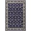 Ivory and Navy Synthetic Rectangular Area Rug 63" x 90"