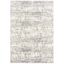 Ivory and Gray High Pile Abstract Shag Area Rug