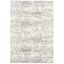 Ivory and Gray High Pile Abstract Shag Area Rug